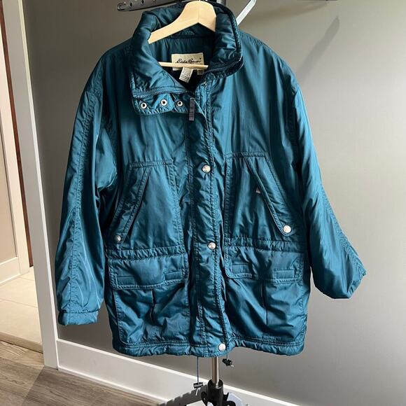 Eddie Bauer Women's Thinsulate Lite Loft Teal Blue Winter Coat Jacket Sz LgP - Picture 1 of 8